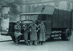 Gasbetriebenes Müllfahrzeug 1942
